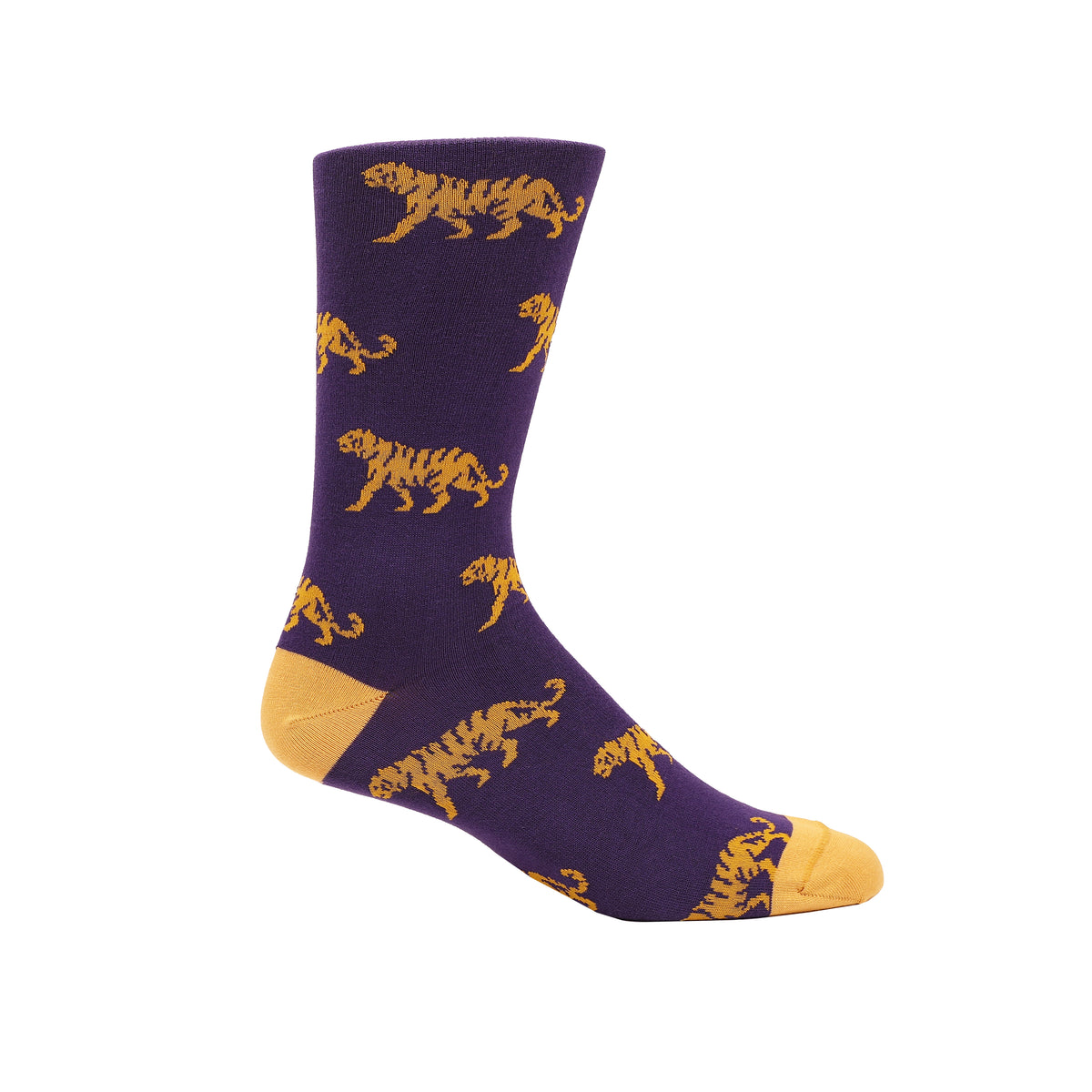 Purple &amp; Gold Tigers Purple Socks