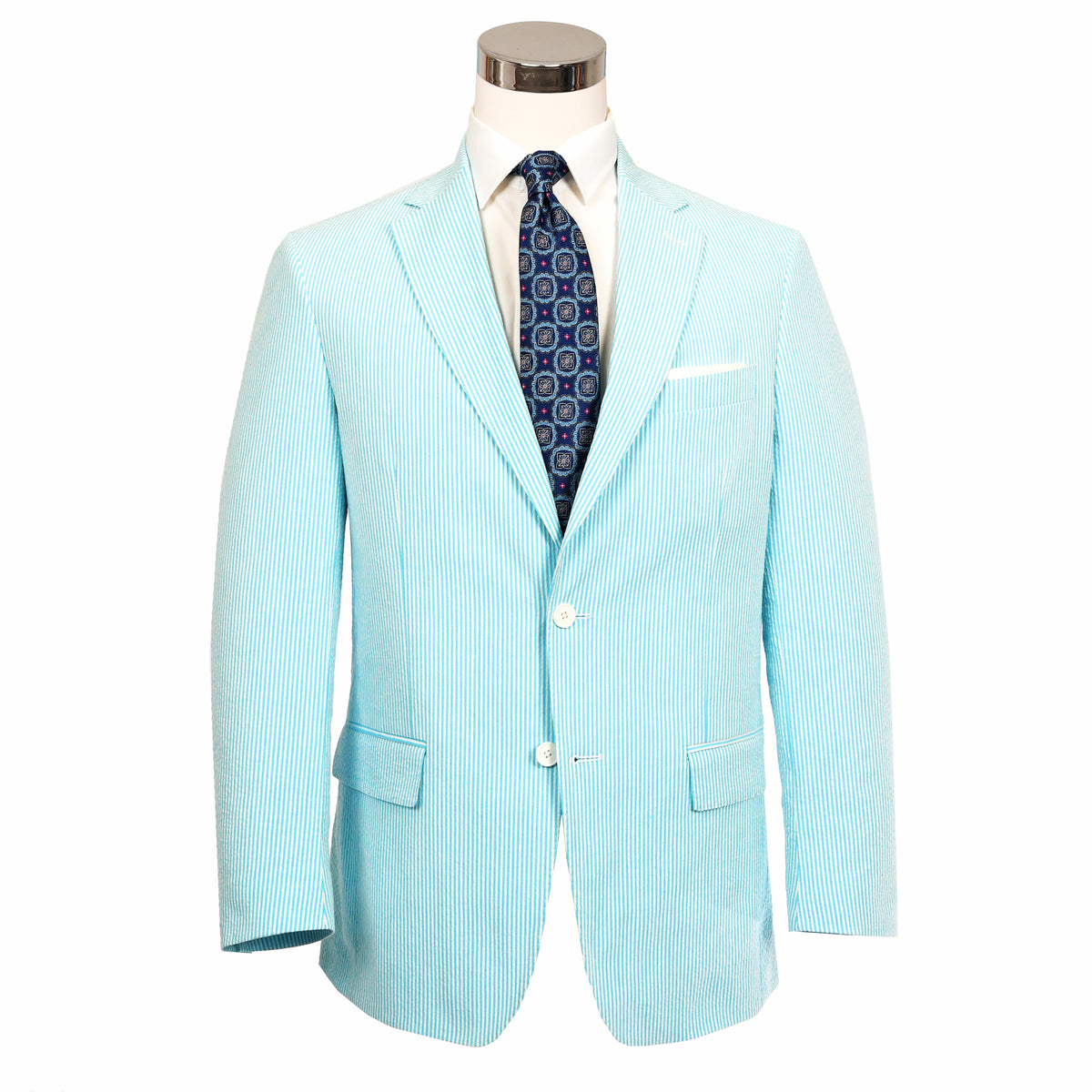 Bombay Aqua Seersucker Stretch Sport Coat | Seersucker Suit Separates