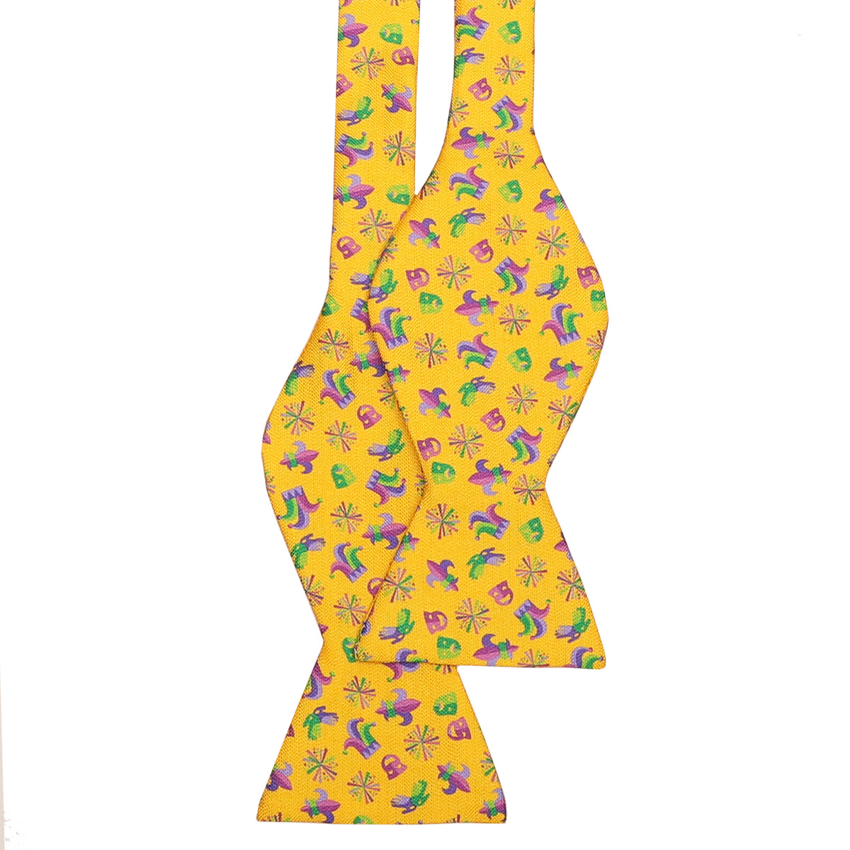 Gold Jesters &amp; Fleur De Lis Tie