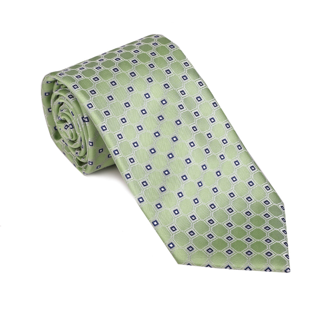 Mint Green with Navy Diamonds Tie