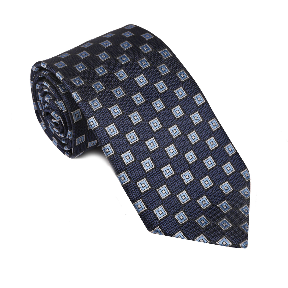 Navy with Lt. Blue Diamonds Tie