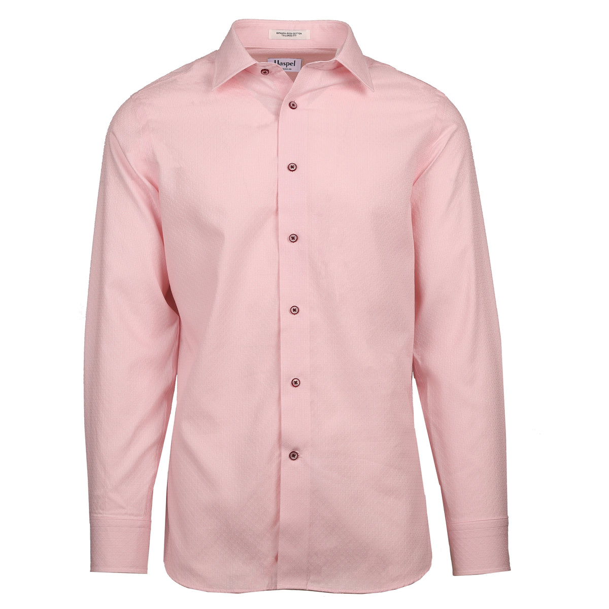 Dauphine Textured Pink Oxford (Tailored Fit) Dress Shirt - Spread Collar