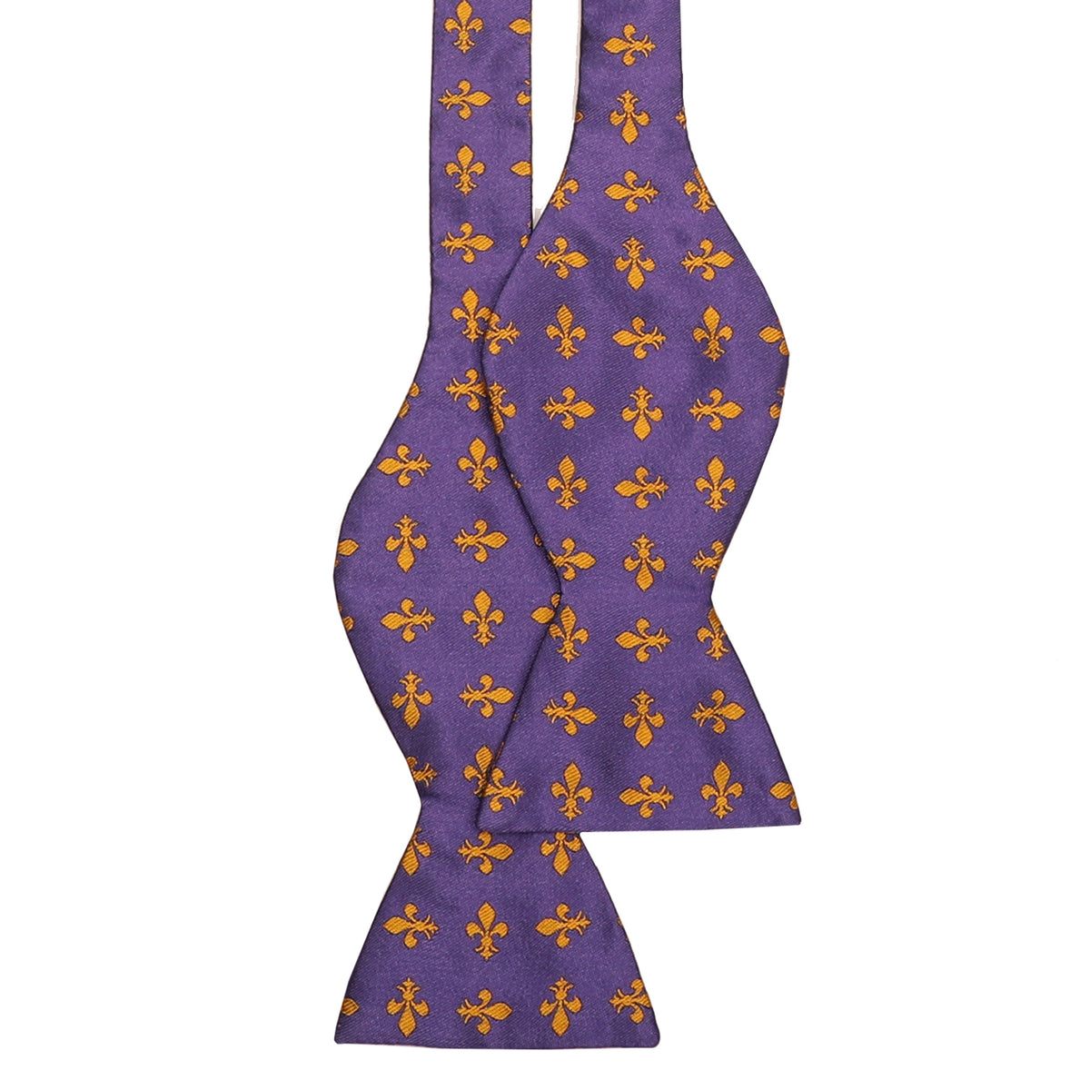 Purple Fleur De Lis Bowtie