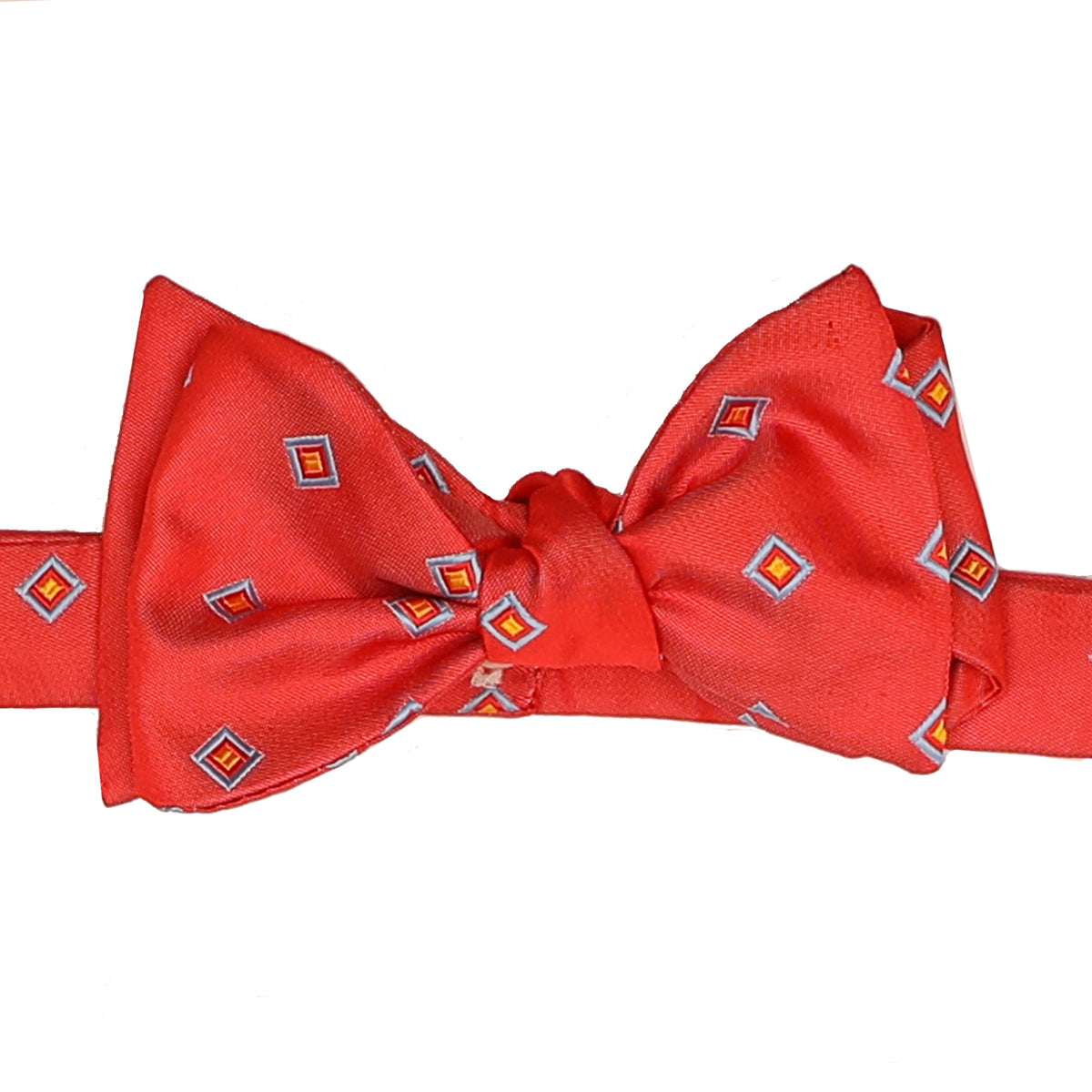 Red with Blue Diamonds Bowtie
