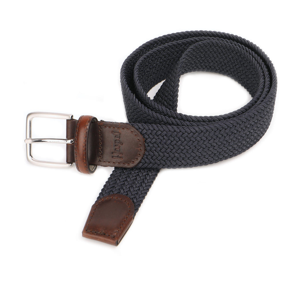 Men's Stretch Braided Leather Belt - Brown - 40 - The Vermont Country Store