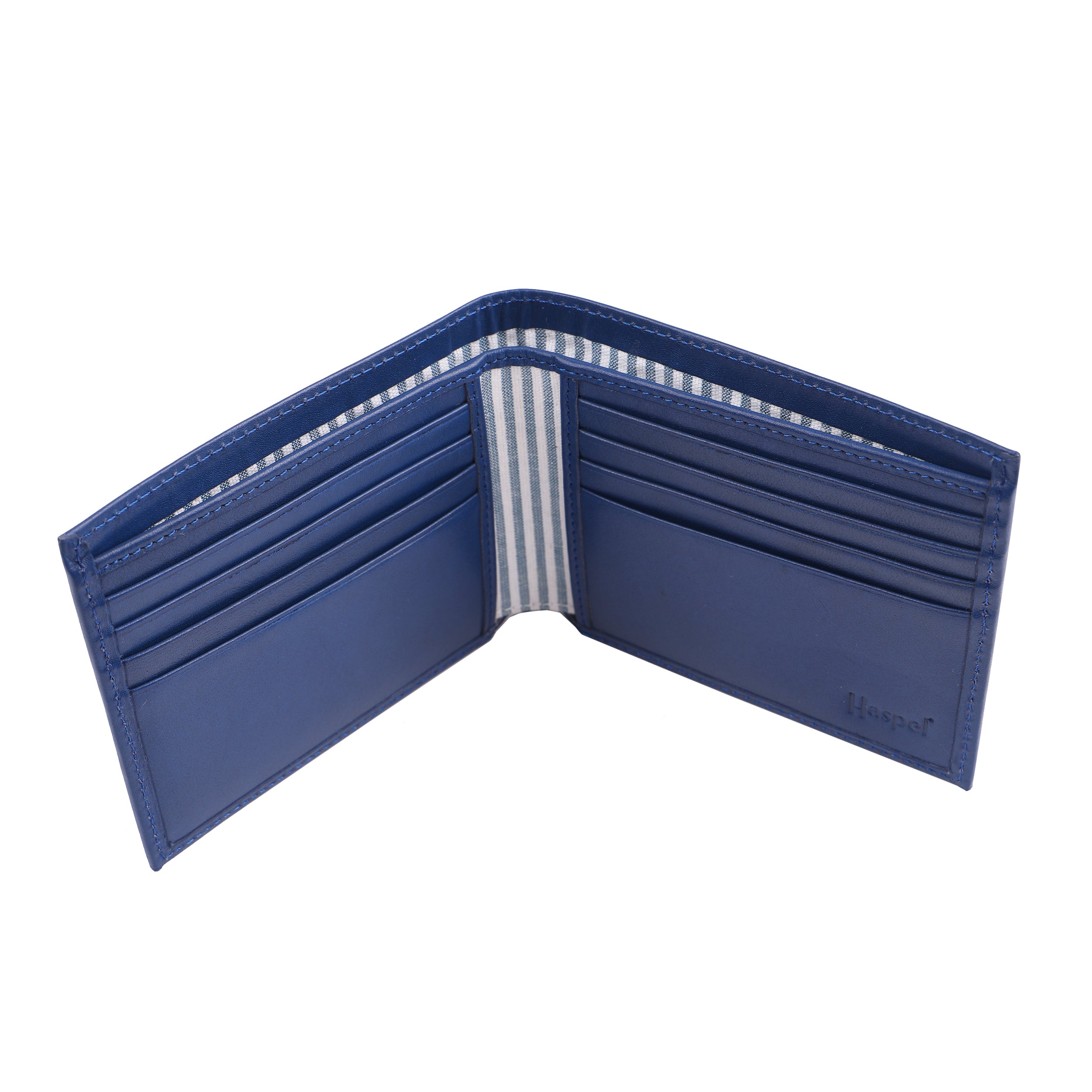 Wallets & Cases | Leather Navy Bifold | Haspel