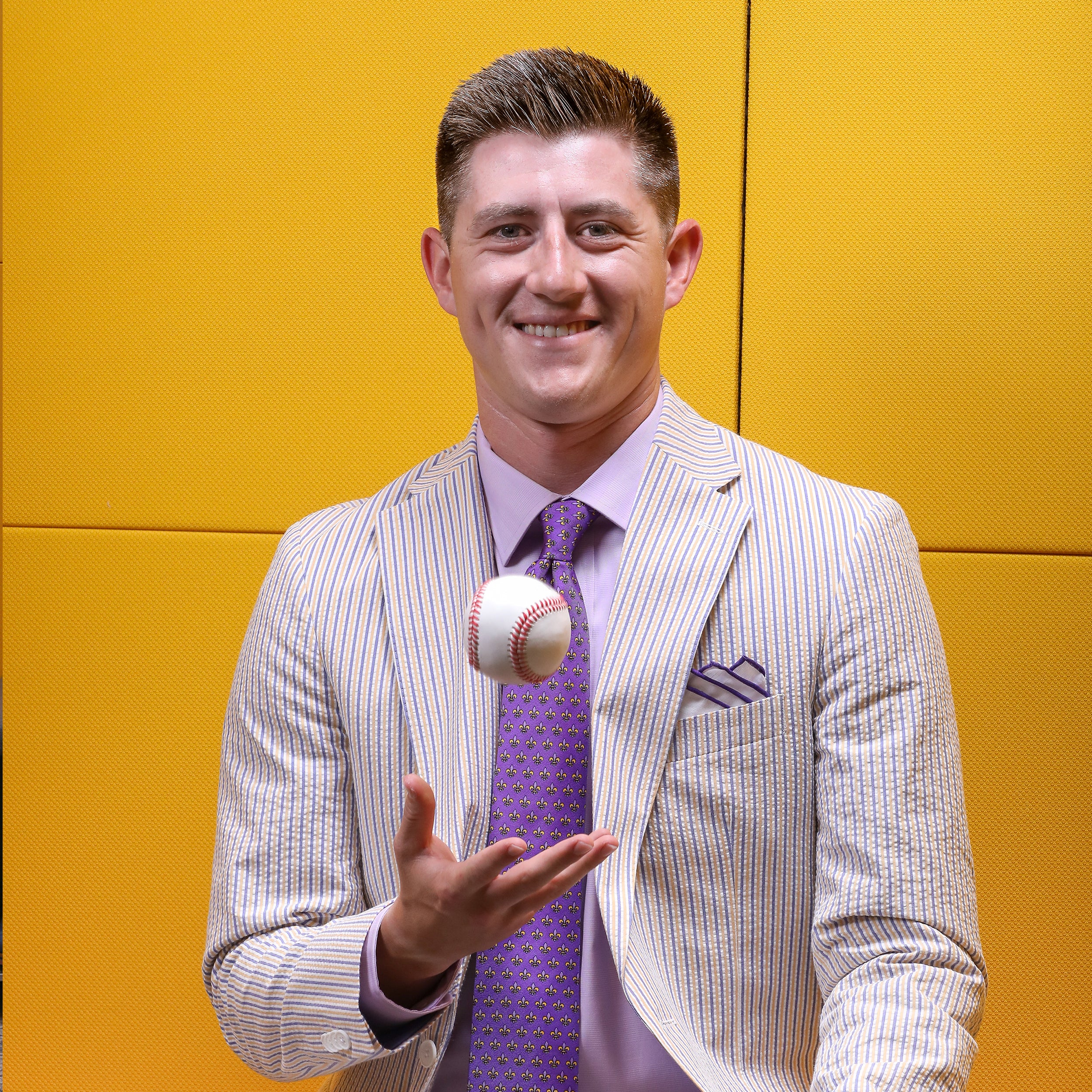 Men s Suit LIMITED EDITION Audubon Purple Gold Seersucker Suit Seersucker Suits Haspel