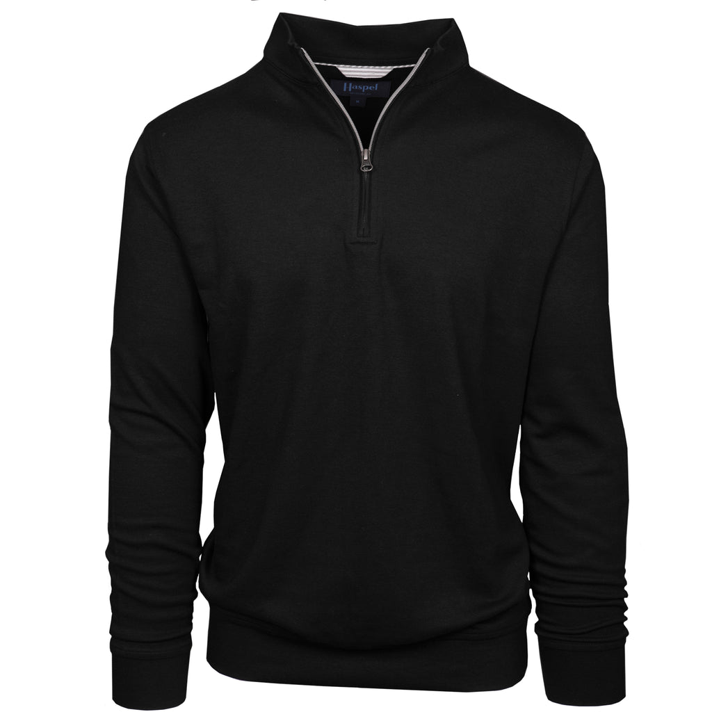 Black quarter 2025 zip pullover