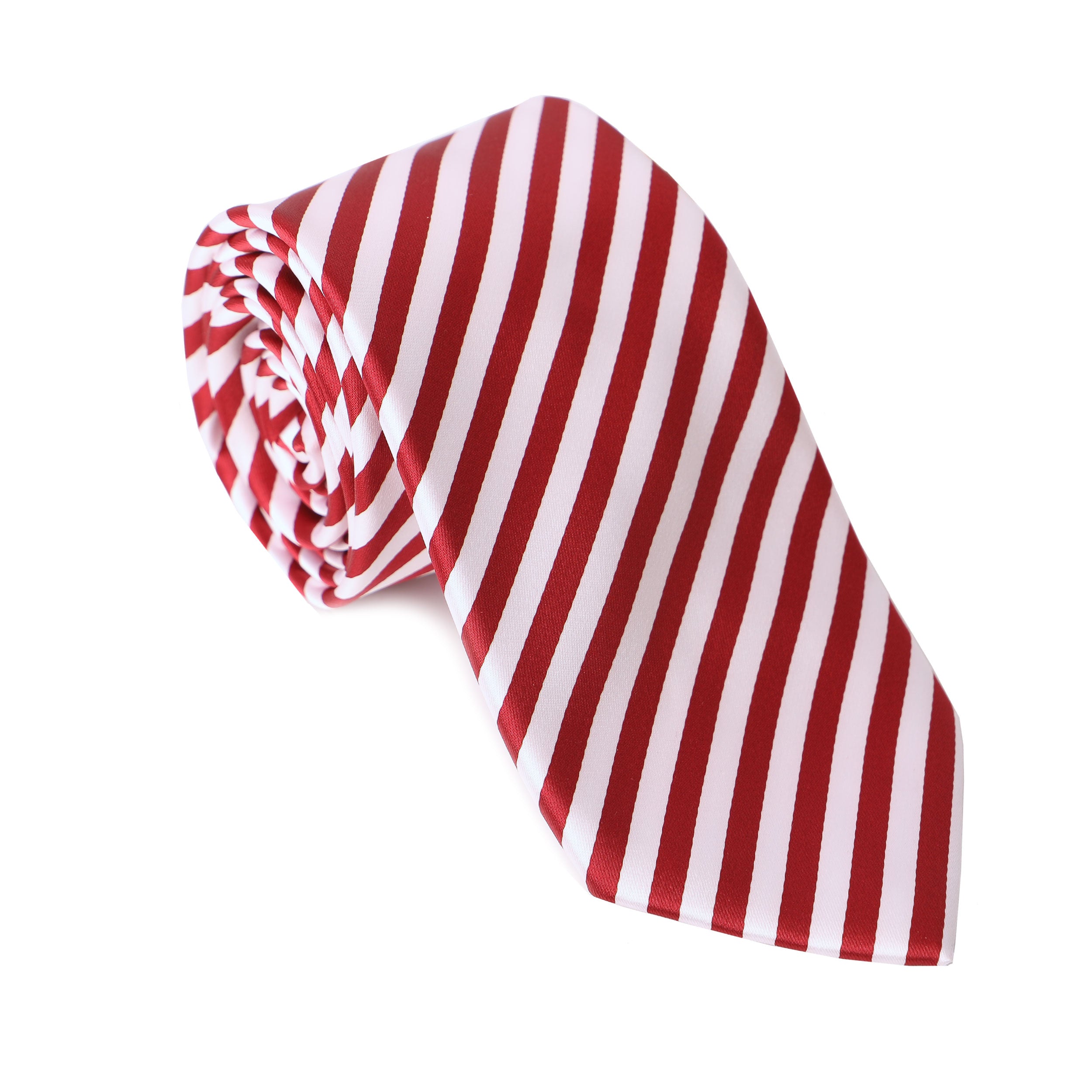 Collegiate Striped Repp Tie in Blue and Red