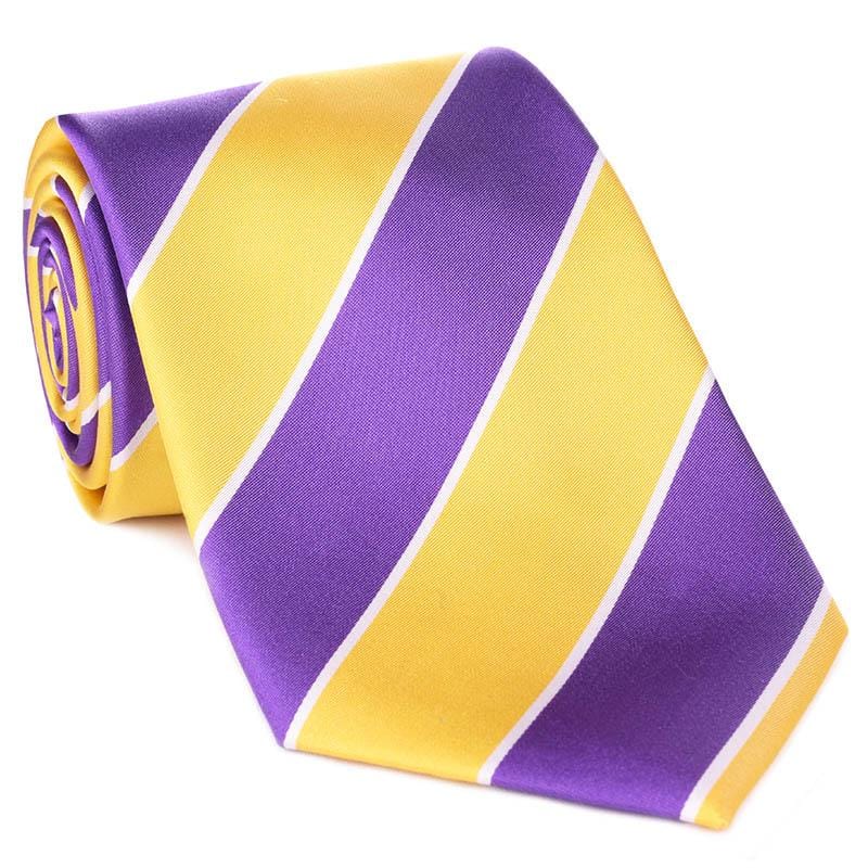 Purple &amp; Gold Collegiate Tie - Haspel Clothing